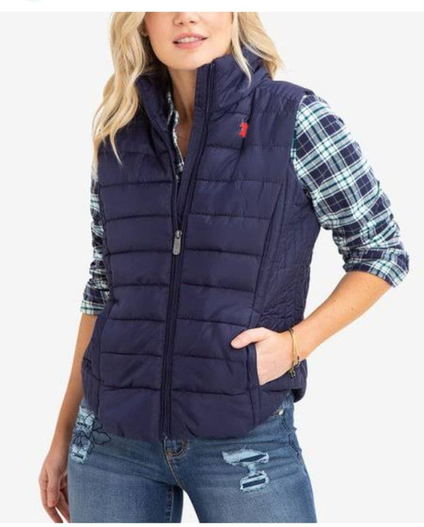 U.S. Polo Cozy Faux Fur Lined Vest, XL */