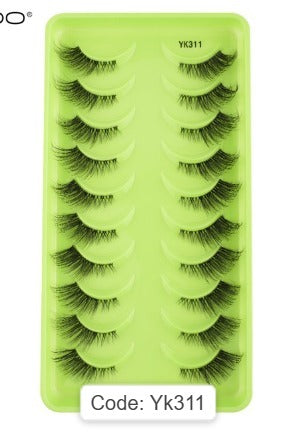 Shein 10 Pairs Half Eyelashes Natural Faux 3D Mink Eyelashes, Code: Yk311 +