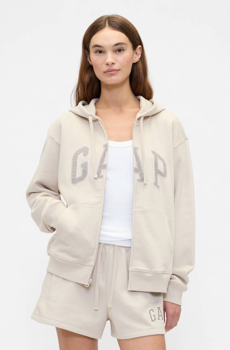 Relaxed Gap Logo Zip Hoodie, XL +