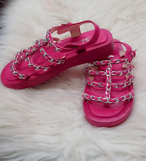 Shein Chain Platform Sandals, Size: 10 */