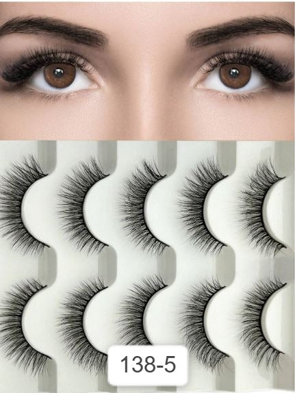 Shein 5pairs 12MM Cat Eye False Eyelashes, Code: 138-5