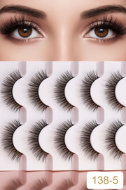 Shein 5pairs 12MM Cat Eye False Eyelashes, Code: 138-5 +