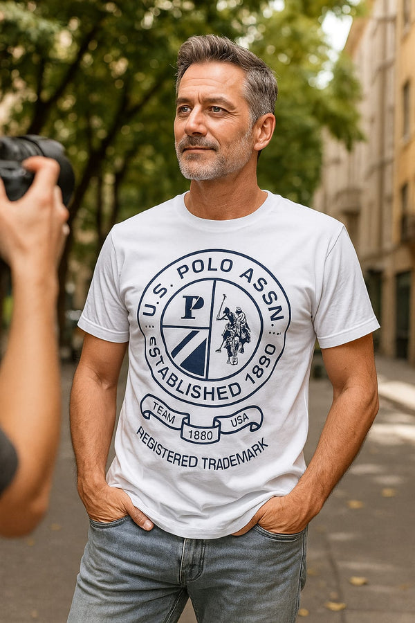 U.S. Polo Casual Elegance Signature Tee, M +