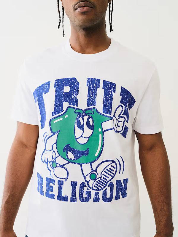 True Religion Shoey Flocked Logo Tee, M +