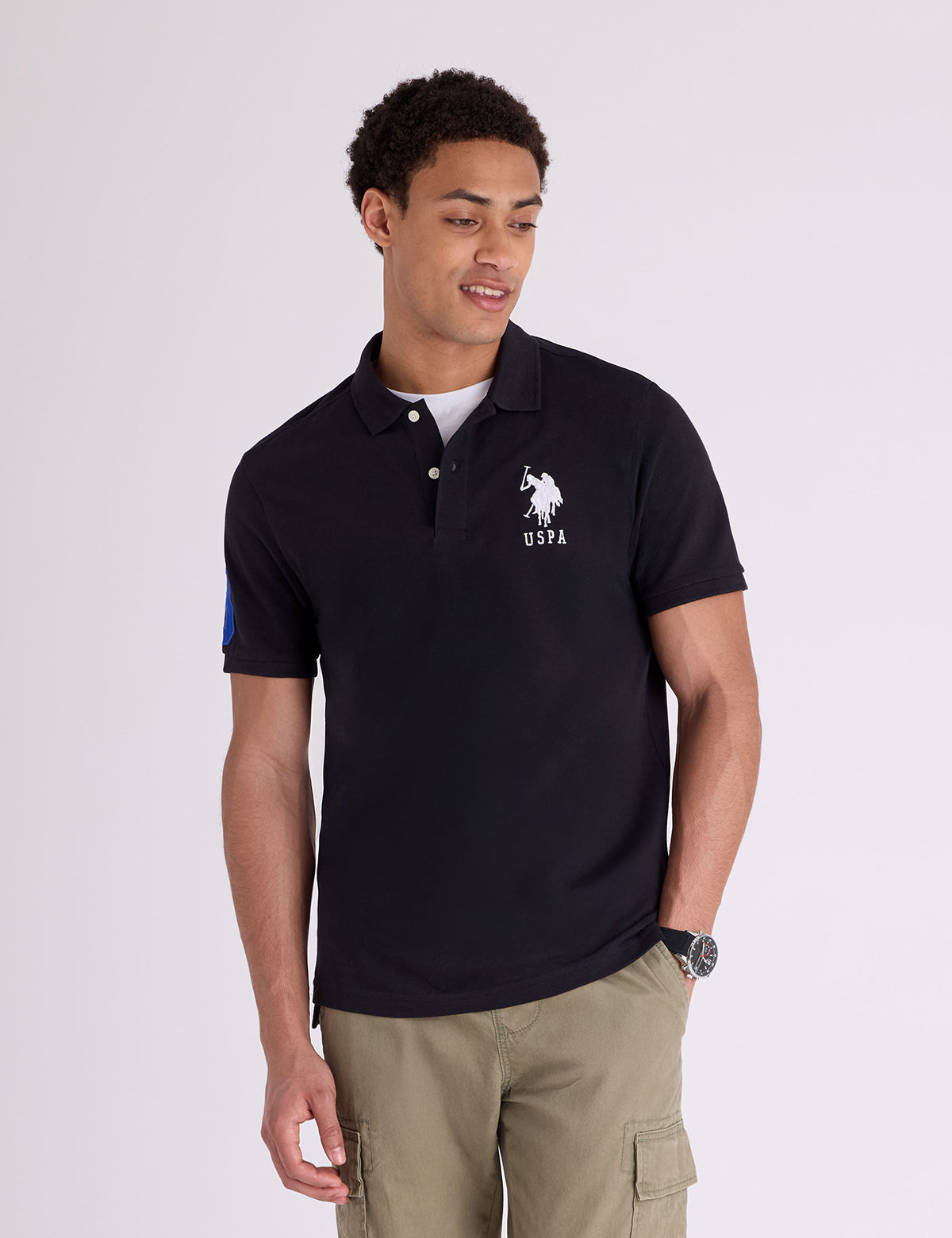 Men's U.S. Polo Assn. Big Logo Solid Cotton Pique Polo Shirt
