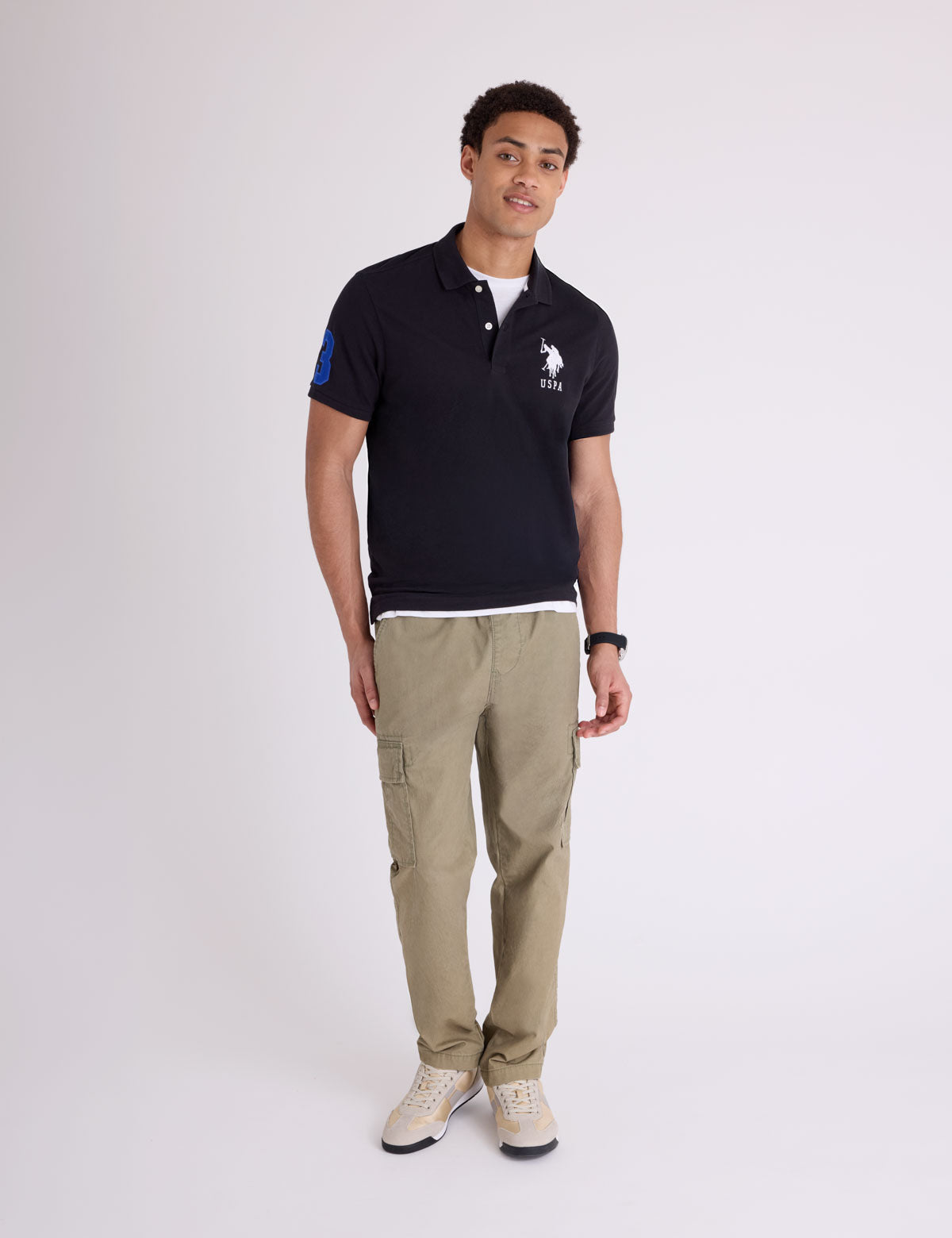 Men's U.S. Polo Assn. Big Logo Solid Cotton Pique Polo Shirt