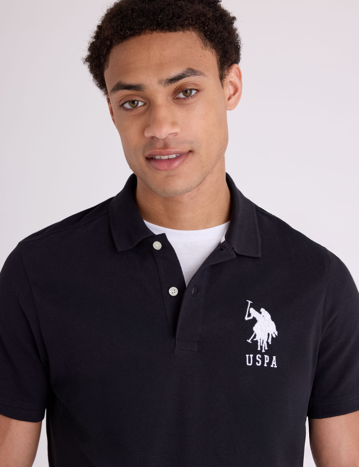 Men's U.S. Polo Assn. Big Logo Solid Cotton Pique Polo Shirt