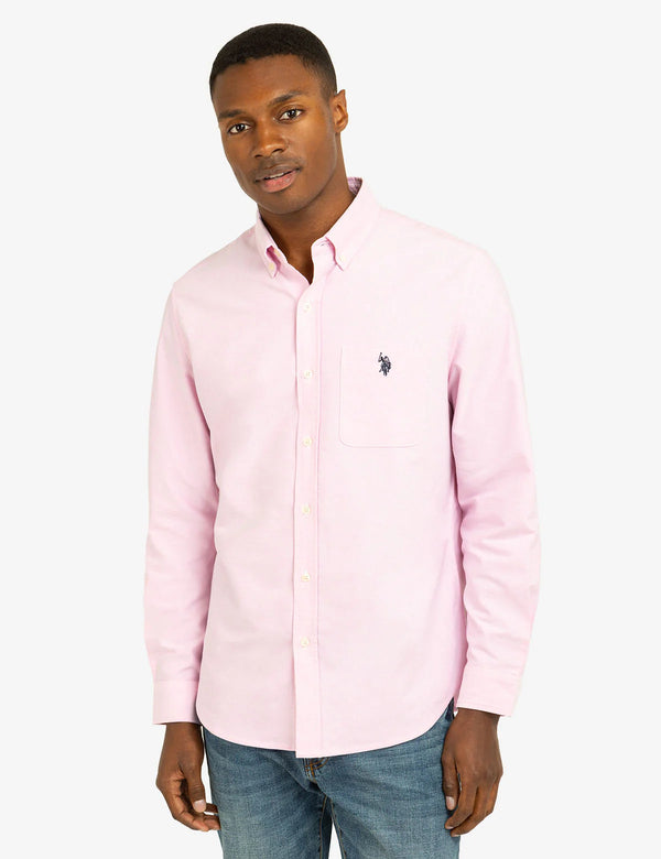 U.S. Polo Pink Soft Stretch Oxford Shirt +