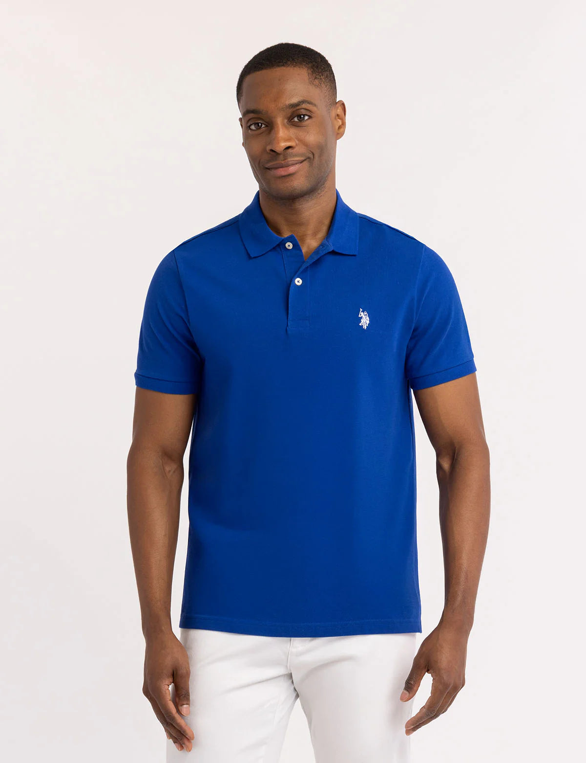 U.S. Polo Solid Pique Small Logo Polo Shirt, M >