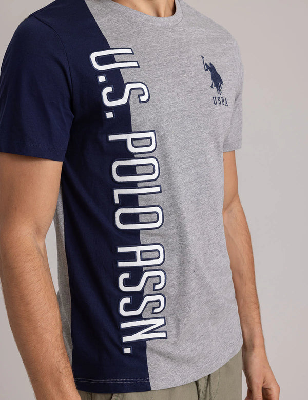 U.S. Polo Vertical Graphic Colorblock T-Shirt, S +