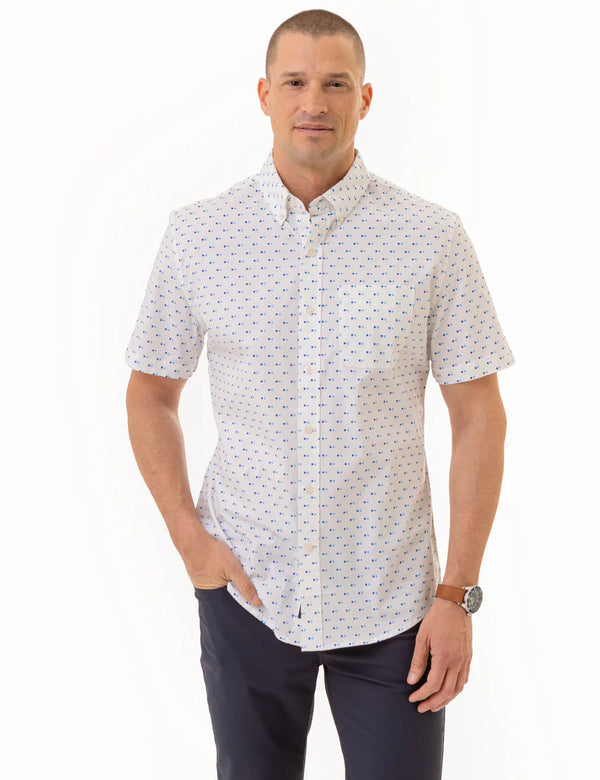 U.S. Polo All Over Double Dot Print Short Sleeve Shirt, XXL +