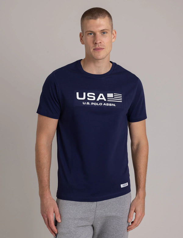 U.S. Polo USA Embossed Print Jersey T-shirt +