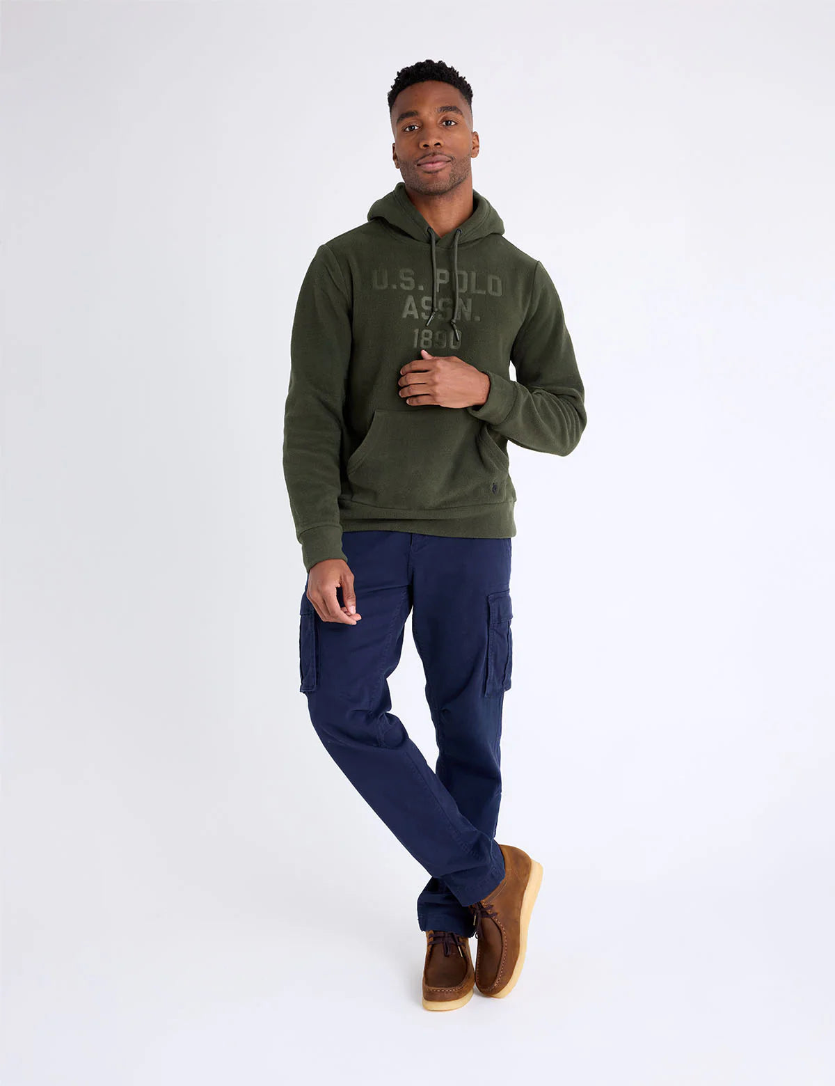 U.S. Polo Polar Fleece Hoodie, L -.