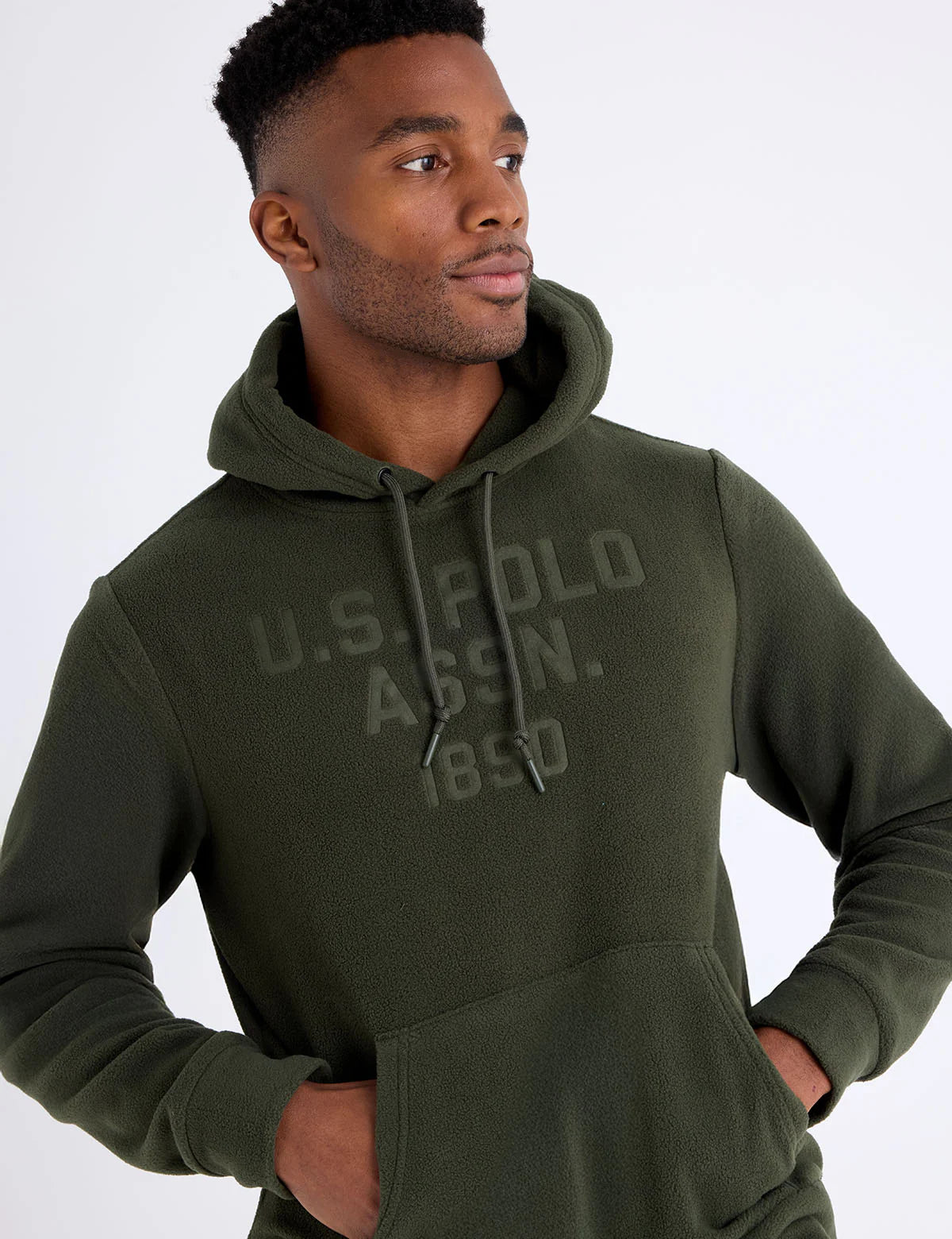 U.S. Polo Polar Fleece Hoodie, L -.