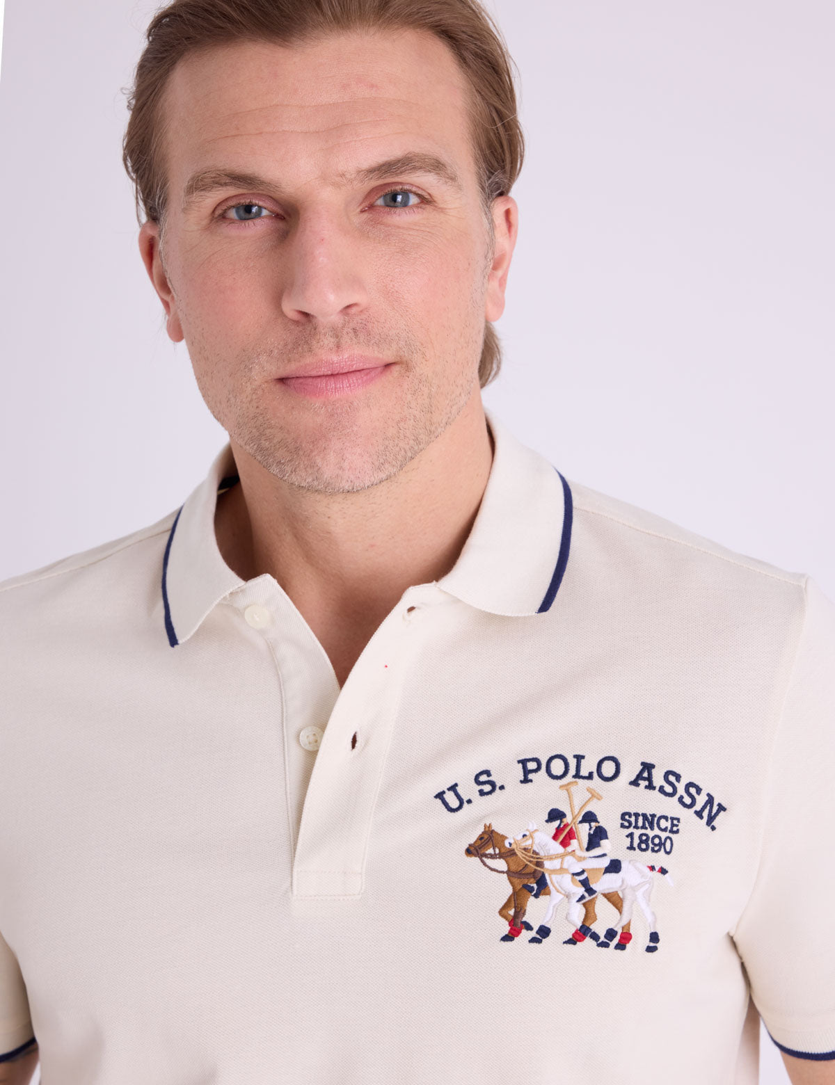 Men's U.S. Polo Assn. Pique Polo Shirt With Logo Emblem