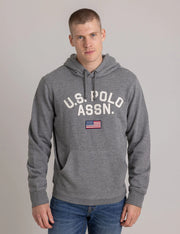 U.S. Polo Embroidered French Terry Pullover Hoodie, L -.