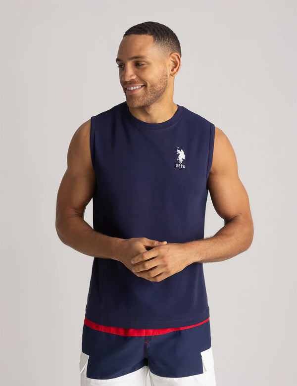 U.S. Polo Solid Logo Muscle Tank, M +
