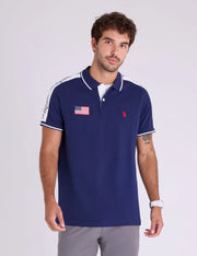 U.S. Polo Tricot Shoulser Pique Polo Shirt >
