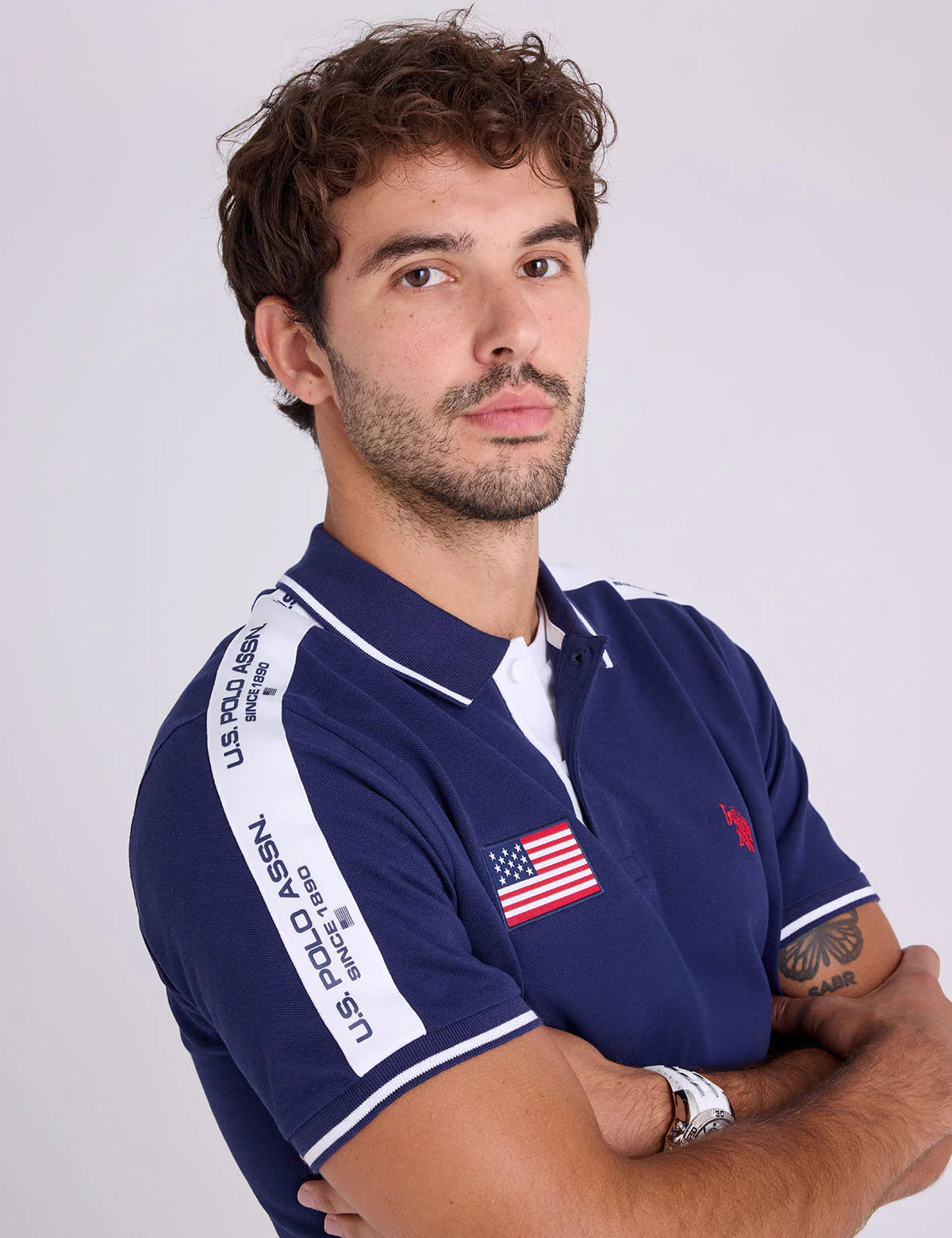 U.S. Polo Tricot Shoulser Pique Polo Shirt >