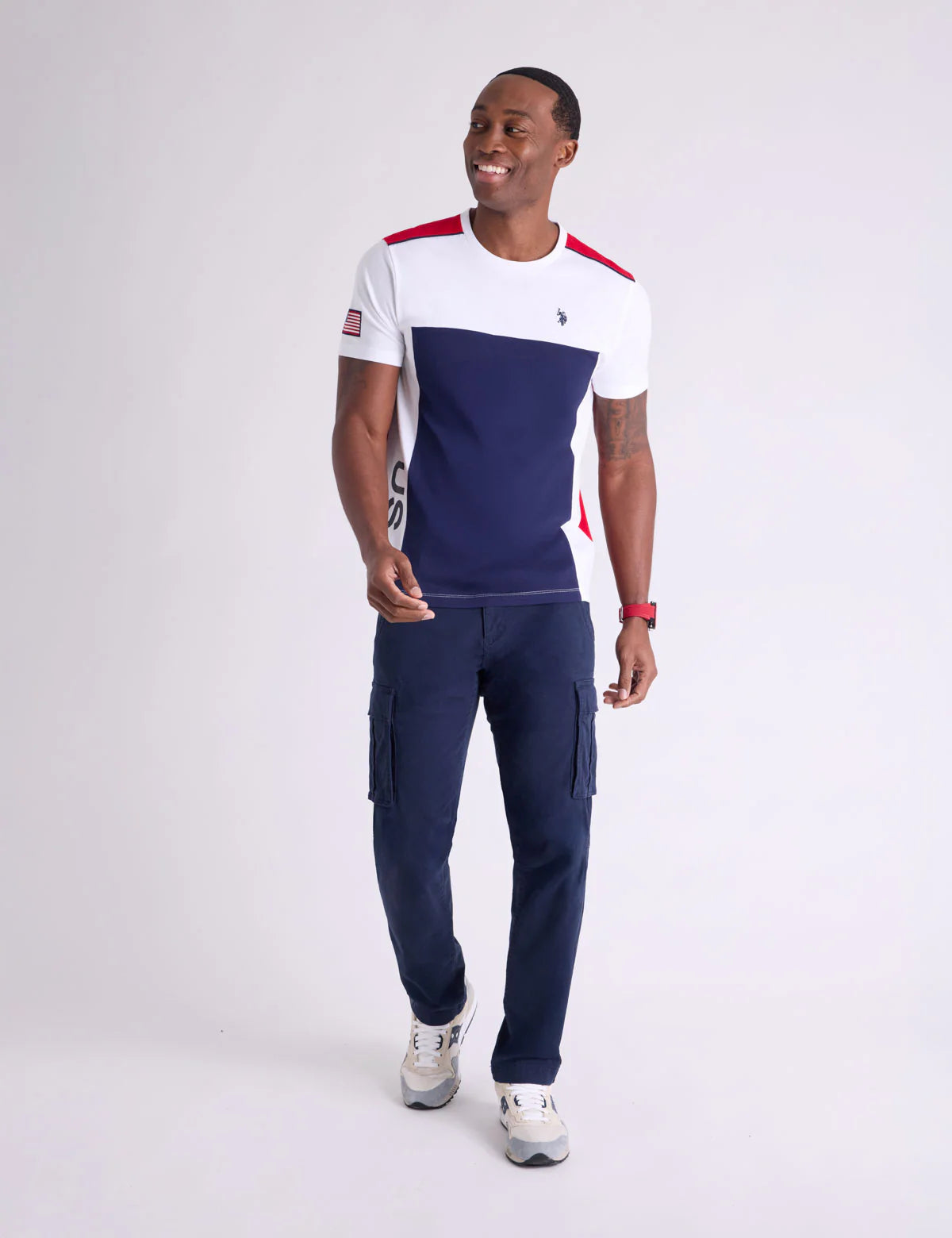 U.S. Polo Colorblock Printed Jersey T-Shirt -.