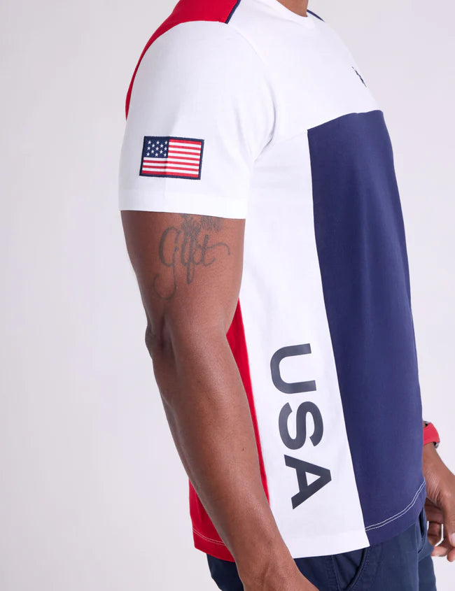 U.S. Polo Colorblock Printed Jersey T-Shirt -.