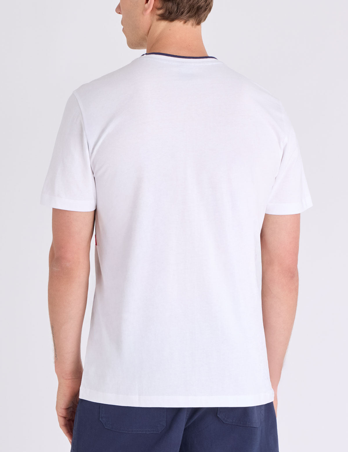 Men's Colorblock Applique Short Sleeve Casual T-Shirt