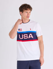 Men's Colorblock Applique Short Sleeve Casual T-Shirt