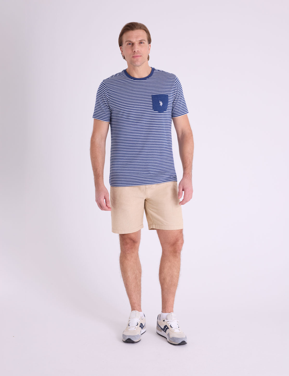 Men's U.S. Polo Assn. Yarn Dye Jersey Stripe Chest Pocket T-Shirt