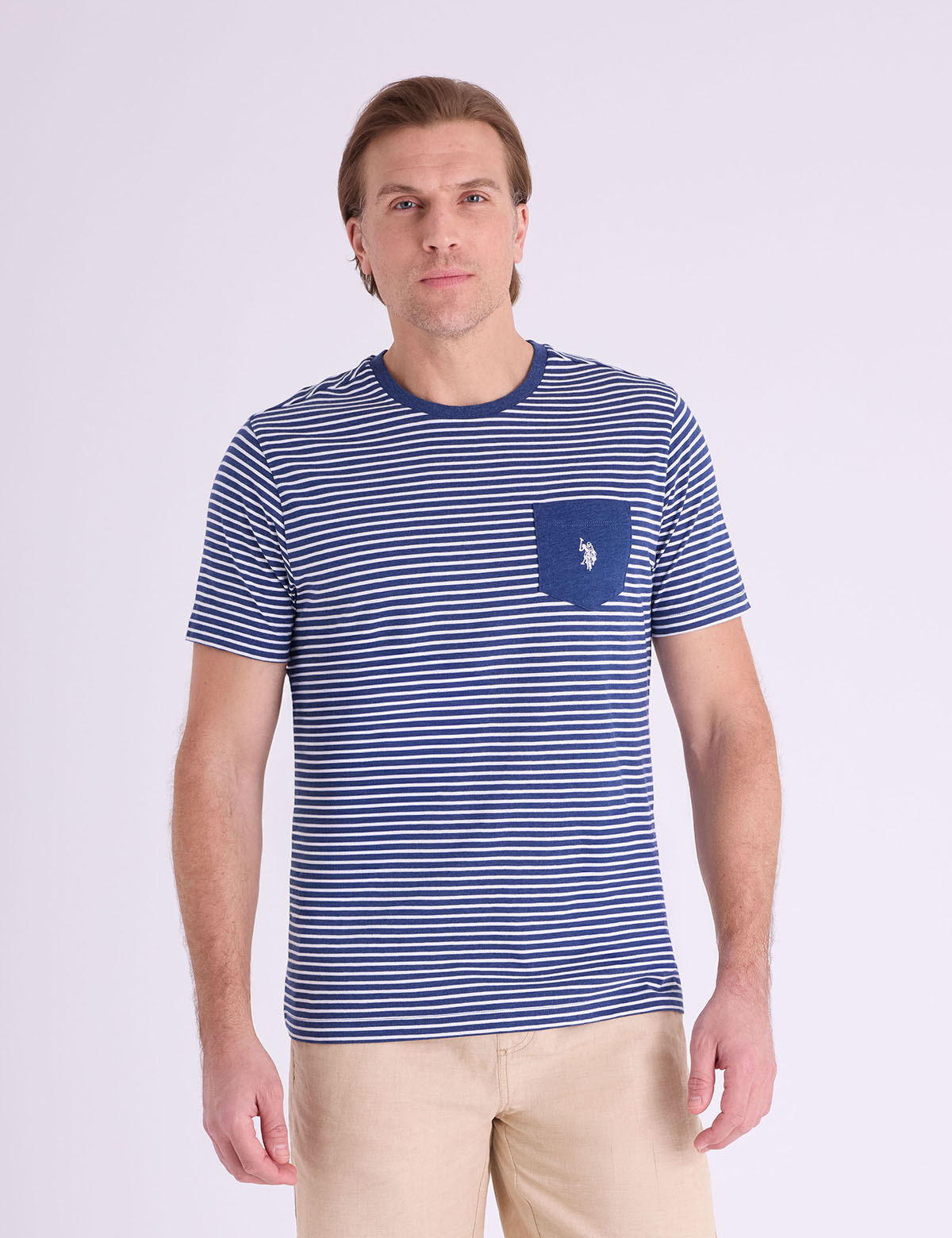 Men's U.S. Polo Assn. Yarn Dye Jersey Stripe Chest Pocket T-Shirt