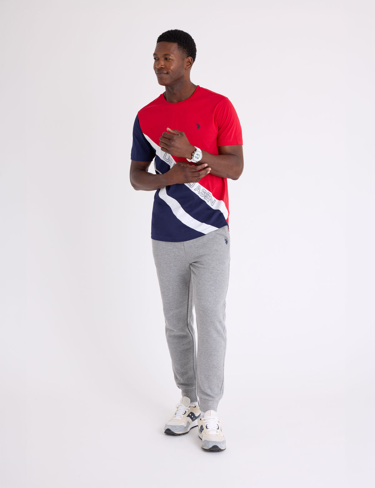 Men's Diagonal Colorblock T-Shirt