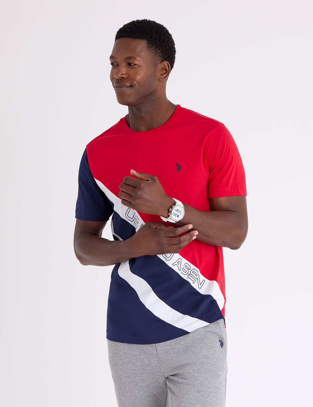 Men's Diagonal Colorblock T-Shirt