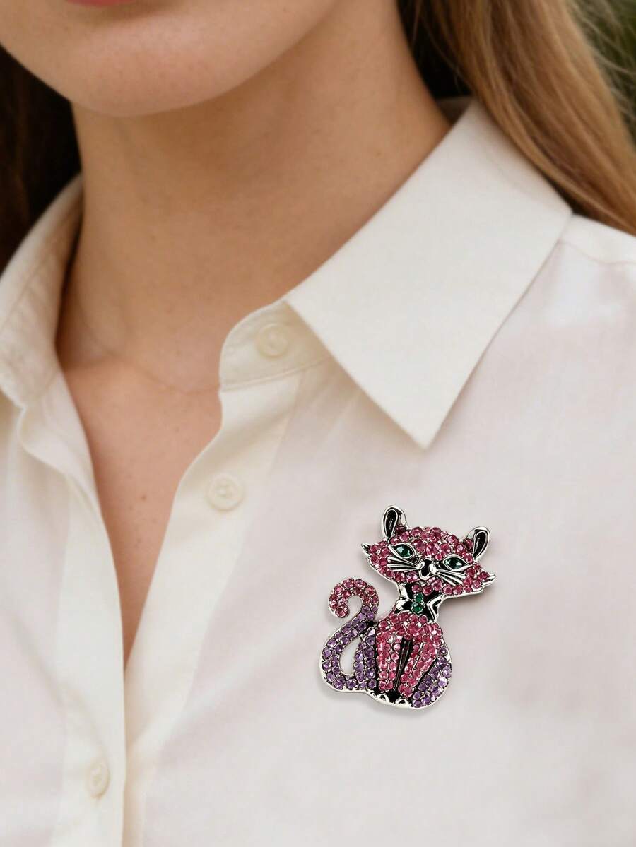 Shei 1PC Vintage Cat Brooch>