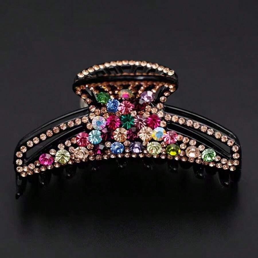 Shein Plastic Hair Claws With Large Rhinestones >