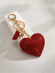 Shein Rhinestone Heart Charm Keychain