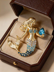 Shein 1pc Cute Mermaid Brooch >