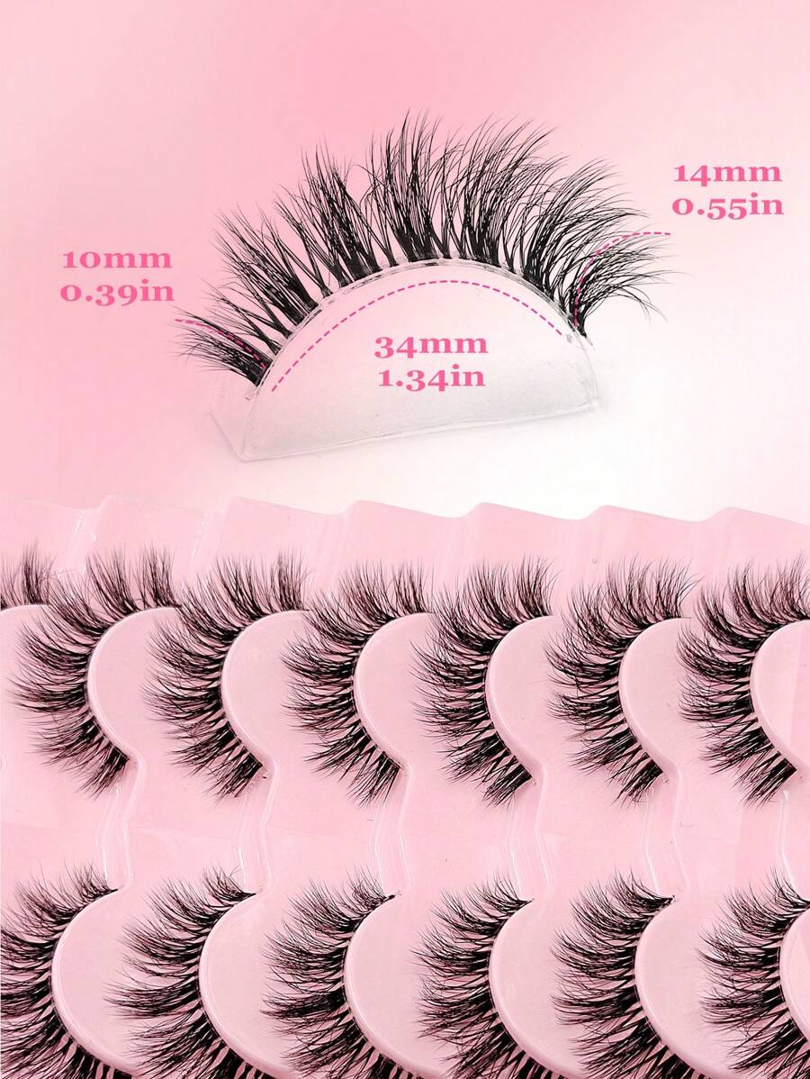 Shein Asiteo 7 Pairs Natural Cat Eye Thin False Eyelashes, Code: LZ-GL7 -.