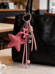 Shein Y2K Style Pink Star Bag Charm Keychain >