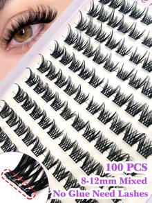 Shein 100pcs Self-Adhesive 8-12mm Angel Eyelashes Set, Code: YT-AX -.