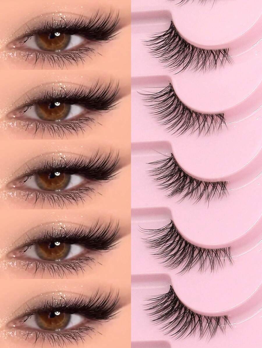 Shein 9 Pairs Half-Strip Cat Eye False Eyelashes, Code: F29 -.
