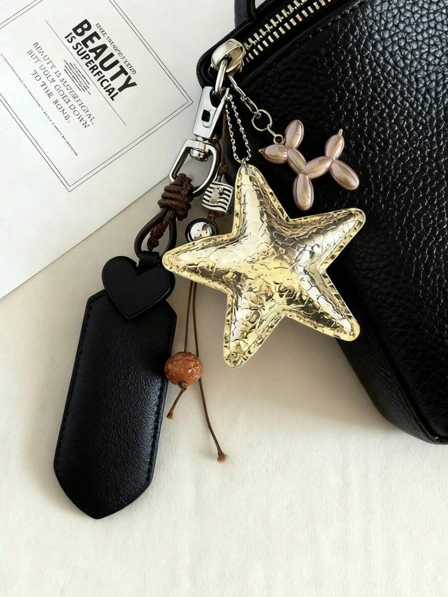 Shein Y2K Style Star Bag Charm Keychain >