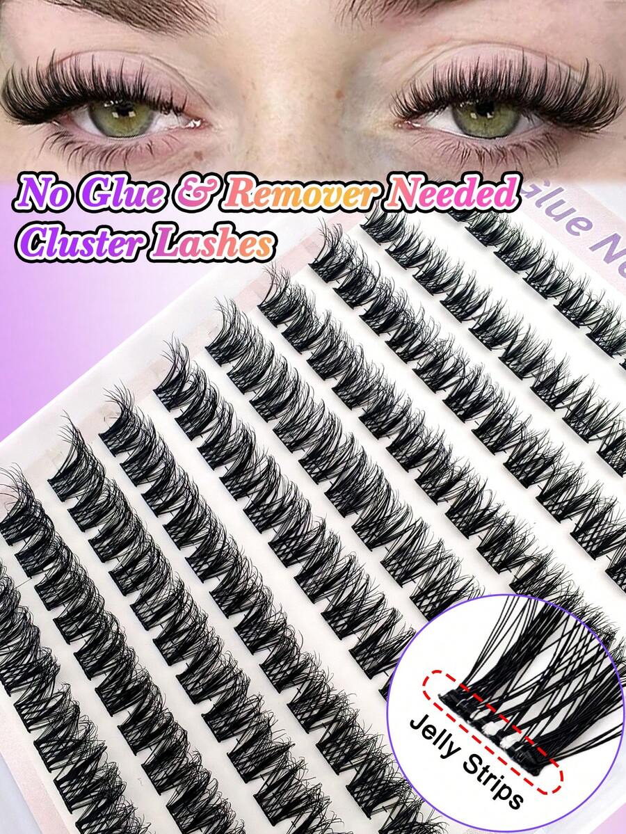 Shein 120pcs Self-Adhesive Fluffy Cat Eye False Eyelashes, Code: L088-AX -.