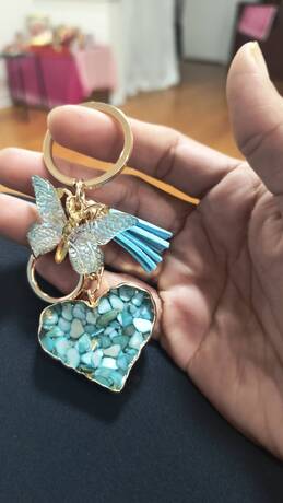 Shein Boho Butterfly & Tassel Charm Keychain >