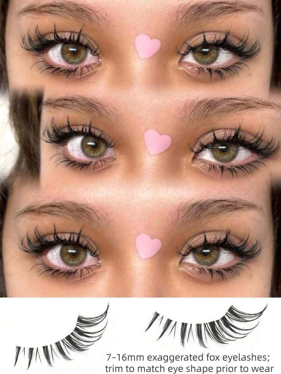 Shein 5 Pairs Cat Eye Eyelash Set, Code: KJ1 >