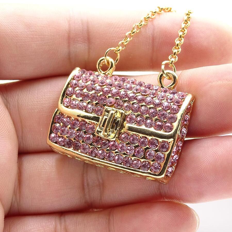 Shein Rhinestone Mini Handbag Keychain >