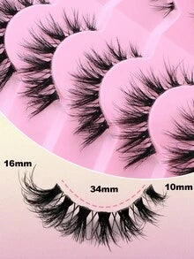 Shein 7 Pairs 3D Cat Eye False Eyelashes, Code: T-KZ08 -.