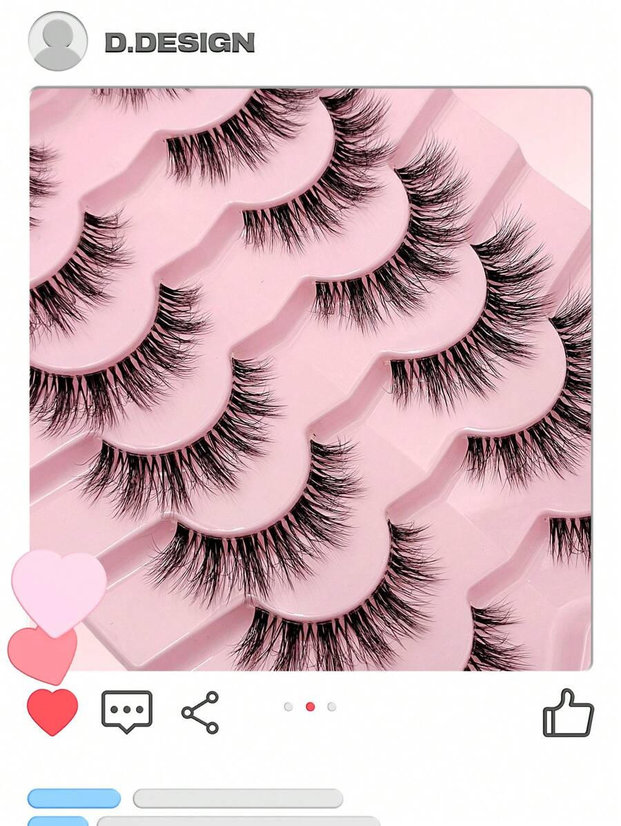 Shein Asiteo 7 Pairs Natural Cat Eye Thin False Eyelashes, Code: LZ-GL7 -.