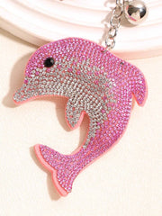 Shein Rhinestone Dolphin Tassel Keychain >