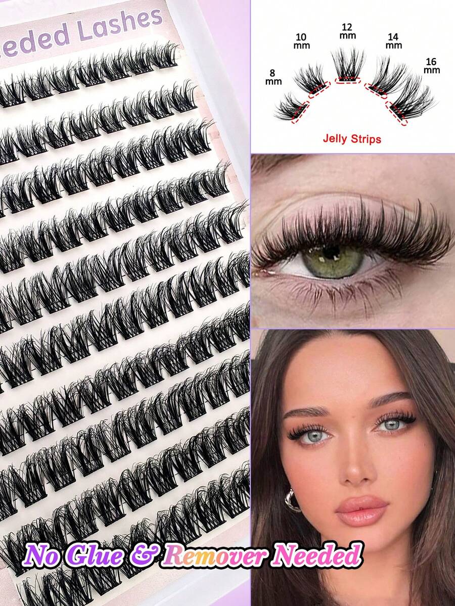 Shein 120pcs Self-Adhesive Fluffy Cat Eye False Eyelashes, Code: L088-AX -.