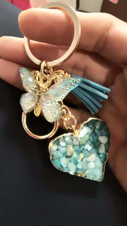 Shein Boho Butterfly & Tassel Charm Keychain >