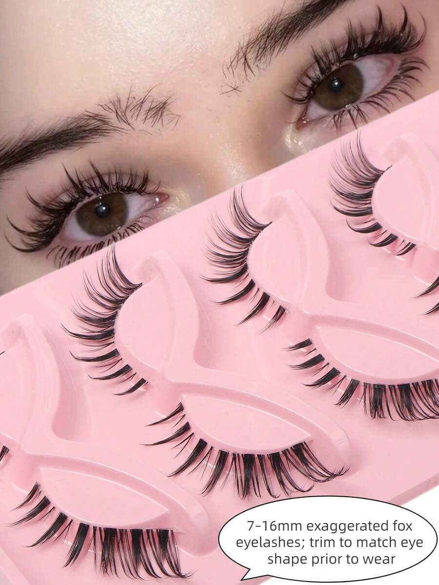 Shein 5 Pairs Cat Eye Eyelash Set, Code: KJ1 >